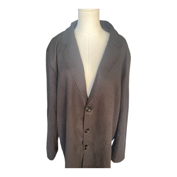 Lars Amaeous Long Black Jacket Career Capsule Wardrobe Size XL NWT - Picture 2 of 7